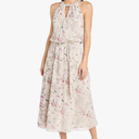Elegant Halter Neck Floral Chiffon Midi Dress
4P