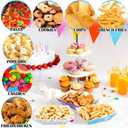 Ctosree 60 Pcs Winter Snowflake Paper Food Trays Blue and Purple Snowflake Winter Wonderland Disposable Paper Snack Bowl for Holiday Birthday Party Supplies Decorations
