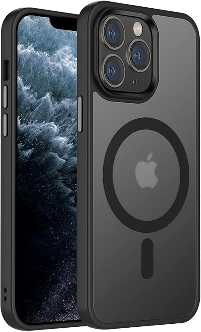 Magnetic Guardian Designed for iPhone 11 Pro Case [10FT-Grade Drop Tested & Compatible with MagSafe] Slim Translucent Matte Case for iPhone 11 Pro Phone Case (5.8"), Black