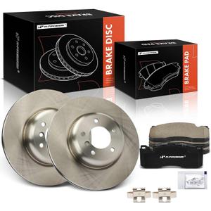 A-Premium 13.31 In (338mm) Front Vented Brake Rotors and Ceramic Pads Kit