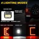 Flush Mount LED Tail Lights with Brake Light Reverse Light Turn Signal Lamp Running Light Fit for Jeep Wrangler JL 2018 2019 2020 2021 2022 2023 2024 2025, 2PCS