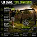 Golf Practice Net Compact Golf Hitting Net with Steel Frame and Side Net Protection Indoor & Outdoor Golf Training Net for Backyard, Garage, or Simulator Use 7.5 & 10 ft