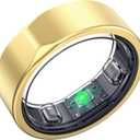 Smart Ring for Women Men, Minimalist Fitness Ring&Health Ring with Heart Rate, Step Counting, Calories, 5ATM Waterproof Smart Rings for iPhone and Android, No Subscription(Gold 8) 1