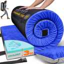 GAIALOOP 3 Inch Memory Foam Camping Mattress, Dual Layer Thick Sleeping Camp Pad for Car Tent Cot, Roll-Up Portable Glamping Floor Bed for Guests Sleepover
