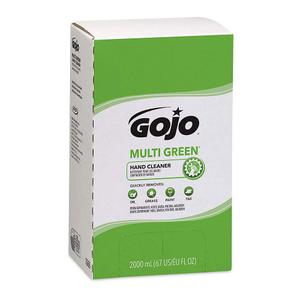 GOJO MULTI GREEN Hand Cleaner, Natural Citrus Solvent, 2000 mL, USDA Certified Biobased Product Hand Cleaner with Natural Pumice Refill PRO TDX Push Style Dispenser (Pack of 4) - 7265-04 (16.91 Fl Oz (Pack of 4))
