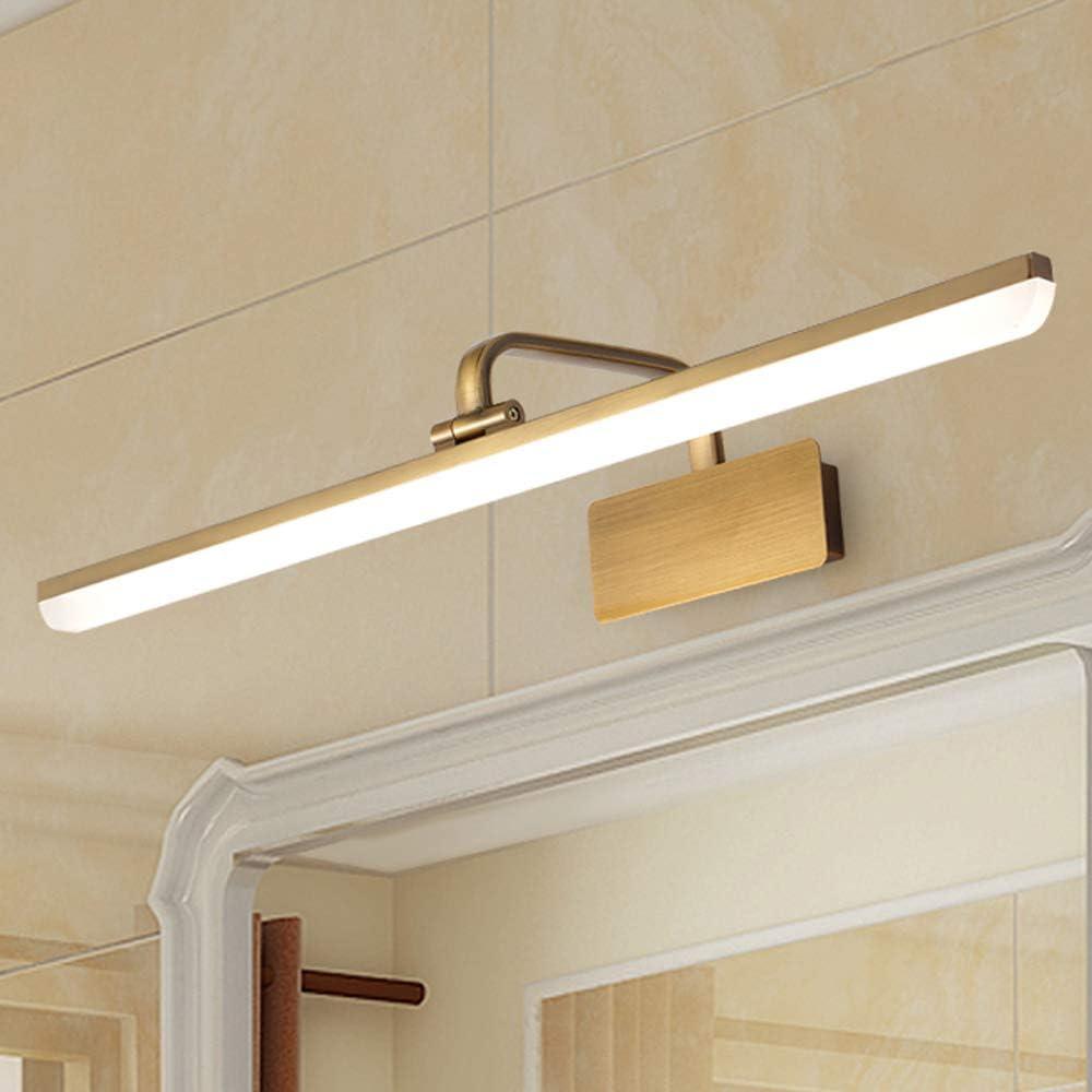 NIUYAO Wall Light Antique Brass Arc Arm Wall Sconces Long Acrylic Linear Picture Light in Gold Gallery Artwork Adjustable Light -50cm Warm Light