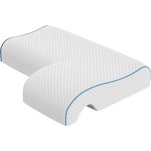 MARS WELLNESS Memory Foam Cuddle Pillow - Ergonomic Anti Pressure Couples Pillow with Arm Hole - Great for Cuddling, Neck & Shoulder Pain