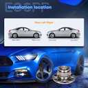 ECCPP Wheel Hub and Bearing Assembly Rear 512391 fit 2009-2014 For Acura TL FWD Replacement For 5 lugs Wheel hub with ABS 2 pcs