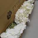 3 PCS White Hydrangea Real Touch Artificial Flowers 21'' with Stems