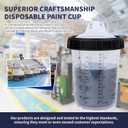 Disposable Paint Gun Cup, HVLP Paint Sprayer Gun Mixing Cups (27 Ounce Kit-45PCS Adapter)