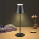 Cordless Table Lamps USB Rechargeable Simplicity Desk Lamp Built-in 4600 mAh Battery LED Battery Operated lamp with Touch Control Table lamp - Bedroom/Desk/Reading/Patio(Black)