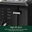 Cuisinart CPT-122BK 2-Slice Compact Plastic Toaster, Slots for Bagels & Bread, 7 Shade Settings, Cancel/Defrost/Reheat Functions, Removable Crumb Tray, Small Kitchen Appliance for Home & Office, Black