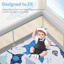 omzer Baby Play Mat 71x59 Inch Thick & Soft Cushioned Playmat for Playpen | Non-toxic Fabric, Non-Slip Silicone Backing, Machine Washable, Fresh & Cute Ocean Designs, Mat for Infants, Babies, Toddlers
