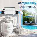 2026 Intellichlor IC40 Salt Cell, Up to 40,000-Gallon | Compatible with pentair Intellichlor IC40 Chlorine Generator Replace Part Number EC-520555 520555