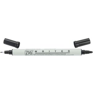 Zig Memory System Writer Dual-Tip Marker, Pure Black, 6 Pack