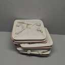 11x11 Cube Storage Bins, 6 Pack Foldable Fabric Organizer Bins with Rope Handles, Storage Cubes for Organizing Bedroom, Living Room, Clothes and Toys, Shelves and Closet (White & Pink)