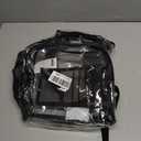 Amazon Basics Transparent Clear School Backpack, Water-Resistant PVC Plastic, Reinforced Shoulder Straps, 17 x 7 x 13 in