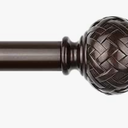 TANGWIN Bronze Farmhouse Curtain Rods for Windows:66120 Inch Heavy Duty Adjustable Curtain Rod for Bedroom Living Room,Boho Decorative Rustic Drapery Rods with Vintage Coastal Finial,Antique Bronze