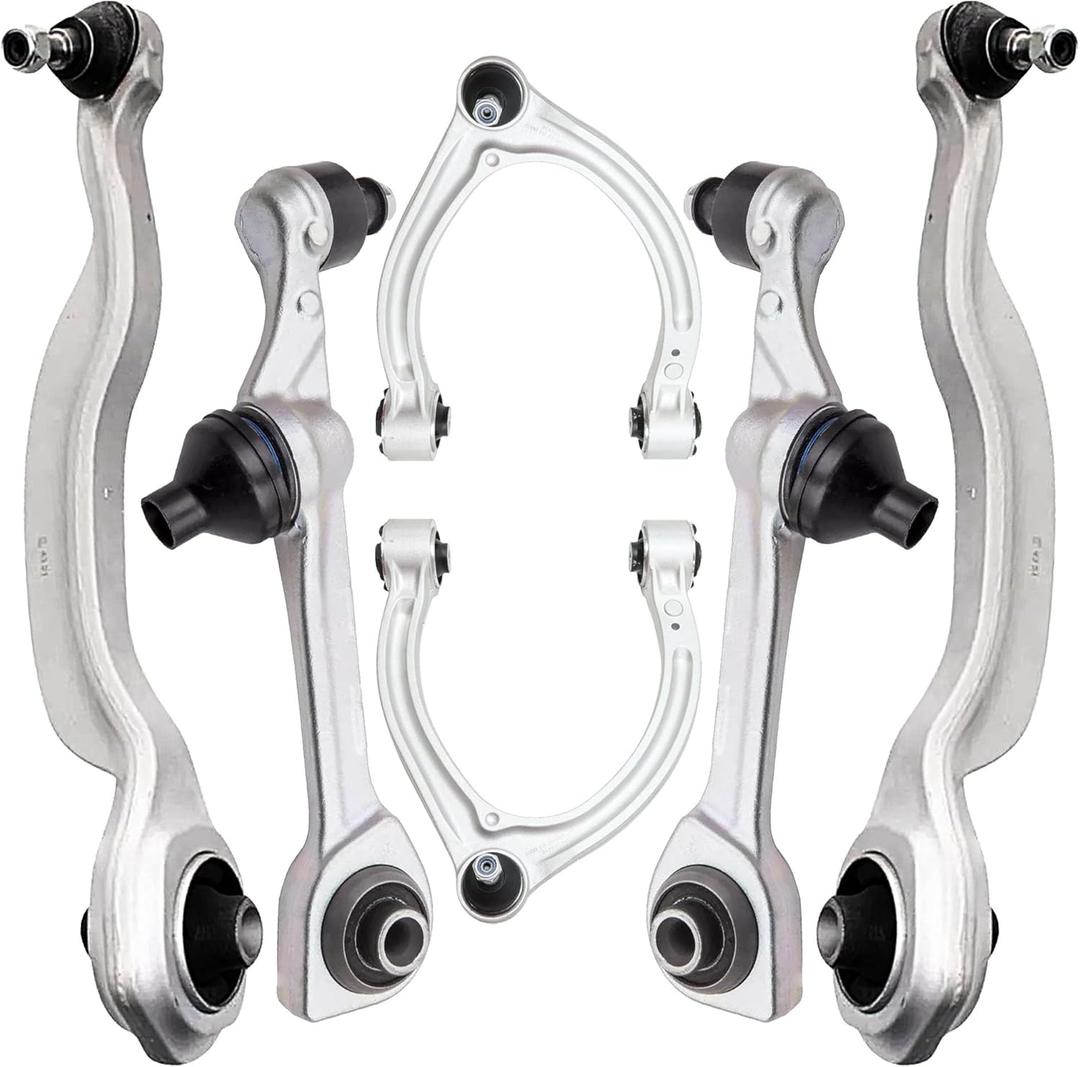 Front Upper and Lower Control Arm Compatible with 2007-2013 Mercedes Benz S350 S400 S450 S500 S550 S600 S63 AMG S65 AMG Arm Control Front