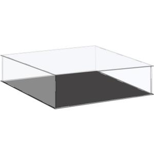 MECCANIXITY Acrylic Display Case Plastic Box Cube Storage Box Clear Small Assemble Dustproof Showcase 16.1x14.1x4.1 Inch for Collectibles Items