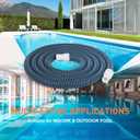 Pool Vacuum Hose, Heavy Duty Manual Swimming Pool Cleaner Hose With Swivel Cuff for Above Ground and Inground Pools, 1-1/4 Inch x 27 Ft