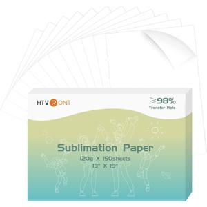 HTVRONT Sublimation Paper 13x19 inches - 150 Sheets Sublimation Paper Compatible with Inkjet Printer 120g