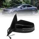 Priprilod Exterior Mirror Black Driver Left Side Fit For Mercedes-Benz C63 AMG C250 C300 C350 2010-2014 Automatic Dimming, Heated, Side View, In-housing Signal Light, With Puddle Light #2048103176