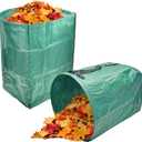 CAMPFIRE 2 Pack 53 Gallon Reusable Yard Waste Bags, Collapsible Dustpan-Type Garden Leaf Bags For Lawn Debris, Leaf Collector, Lawn And Leaf Trash Bags