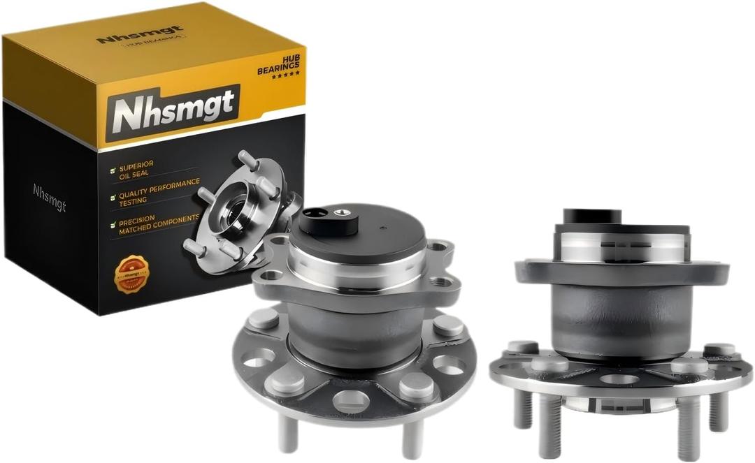 512332 Rear Wheel Bearing Hub Compatible with Patriot 2007-2017, Compass 2007-2017, Avenger 2008-2014, Chrys ler 200 2011-2014, Caliber 2007-2012, Sebring 2007-2010 5 Lug w/ABS 2pcs