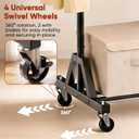 Rolling Garment Rack - Retractable Clothes Rack with Hanging Rods, Lockable Wheels and Bottom Storage Shelf - Sturdy Coat Rack, Freestanding Clothing Organizer for Bedroom, Laundry & Closet
