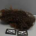 27 Inch Drawstring Ponytail Extension for Black Women Deep Curly Ponytail Extension Synthetic Mixed with Human Hair Hairpieces Afro Kinky Curly Pony Tail for Daily Use (Brown)