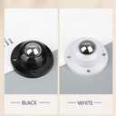 Dear Self Adhesive Caster Wheels for Furniture, Storage Box, Trash Can - Stainless Steel Universal 360 Degree Rotating 0.8 Inch Low Profile Swivel Wheels - Black 8 Pack