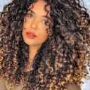 7 Packs Gogo Curl Crochet Hair for Women 12 Inch Pre-Twisted Curly Crochet Hair Pre Looped Deep Ocean Water Wave Beach Curl Crochet Braids Synthetic Braiding Hair Extensions (12 Inch, 1B/30/27)