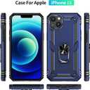 Korecase for iPhone 15 Phone Case with Ring Stand,Military Grade Heavy Duty Protective for iPhone 15 Shockproof Case Blue