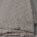 Cozy Bliss Faux Fur Throw Blanket for Couch, Fuzzy Soft Plush Thick Warm Fluffy Reversible Wave Textured Blanket for Sofa Bedroom Living Room, 55 * 70 Inches Cream White