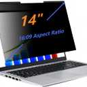 14-inch magnetic privacy screen, suitable for laptops with a 16:9 removable anti-glare filter, reduces blue light/compatible with HP, Dell, Acer, Asus, Samsung, Lenovo and other laptops.