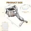Fruit Juice Squeezer, Lemon Squeezer Manual, Non-Slip Ergonomic Grip, Easy to Use & Clean, 2026 New Upgraded Efficient Extraction of Citrus, and Other Fruits