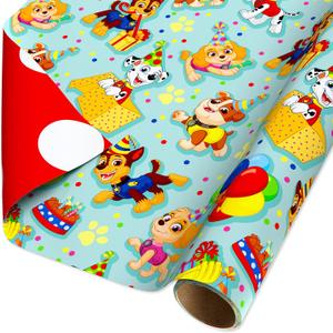 American Greetings 40 sq. ft. Reversible Paw Patrol Wrapping Paper for Birthdays (1 Roll, 30 in. x 192 in.) (SR3040SQ PR FSC PAWPATROL BDAY) American Greetings 40 sq. ft. Reversible Paw Patrol Wrapping Paper for Birthdays (1 Roll, 30 in. x 192 in.) (SR3040SQ PR FSC PAWPATROL BDAY)