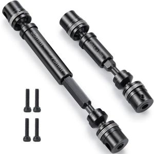 MOHERO 2Pcs Steel RC Drive Shaft Front Rear Center Driveshafts Set for 1/18 TRX4M Bronco Defender RC Crawler Car Upgrade