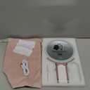 LitBear Travel Makeup Mirror with Lights, Rechargeable Double-Sided 10X/1X Magnifying Mirror, Portable Lighted Beauty Mirror, 3 Color Lighting, Dimmable Touch Screen, Tabletop Handhold Hanging (White, Rose Gold)