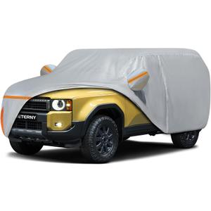 Car Cover for 2007-2026 Toyota Land Cruiser/Lexus LX, Waterproof Custom-fit All Weather Sun Rain UV Snow Wind Protection Outdoor Indoor Full Car Cover with Door Zipper & Cotton Lining-Grey