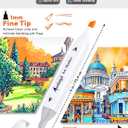 YHC 280 Colors Alcohol Markers with Free APP, Alcohol-Based Dual Chisel & Fine Tips Markers with Kickstand Case for Adult Coloring, Drawing, Painting and Sketching, Great Gift Idea for Artists