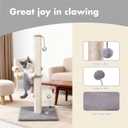 MECOOL 34 Tall Cat Scratching Post Premium Basics Kitten Scratcher Sisal Scratch Posts Trees with Hanging Ball for Indoor Cats, Gray