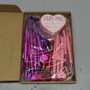 96 Pack Valentine's Day Pens Heart Shaped Ballpoint Pens Bulk and Exchange Card for Valentine Party Favor Rewards Office Coworkers Gift Exchange(Red)