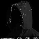COOFANDY Men's Light Rain Jacket with Hood Packable Waterproof Raincoat Golf Rain Gear Travel Hiking Windbreaker (Black)