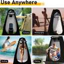 Ann Katy Portable Toilet with Pop Up Privacy Tent,XL Large Portable Toilet for Adults, Outdoor Camping Shower Tents Changing Room Emergency Folding Toilet Tent Kit with Carry Bag for Camping/Hiking