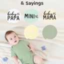 PATPAT Baby Bodysuits Supersoft Bamboo Viscose - Short Sleeve Boys and Girls - Newborn Infant Unisex Clothes Pack (0-3 Months, Mini Me)