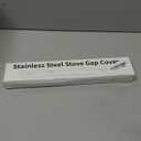 2PCS Stove Gap Covers Stainless Steel Stove Gap Filler,13.8'' to 27.5'' Adjustable Length,Oven Stove Side Gap Guards Between Stove top and Counter for Kitchen,Range Trim Kit,Heat Resistant,Silver