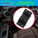 Acadia Upgrade Driver Side Master Power Window Control Switch with RED Light Compatible with 2007-2016 GMC Acadia, Durable Materials, 20945224, D1961F, D1930F