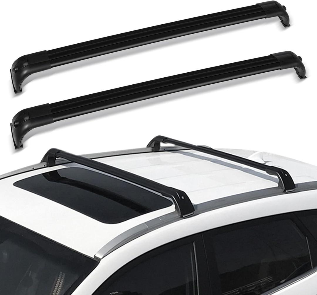 SCITOO Roof Rack Cross Bar 150LBS Compatible for Land Rover Lr3 2005-2009,for Land Rover Lr4 2010-2016 2 Roof Cross Bars Black